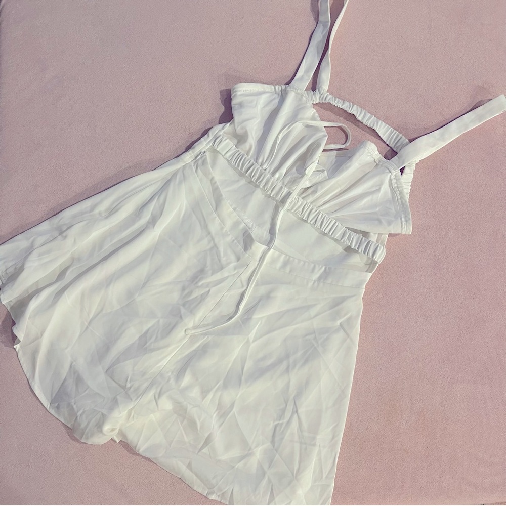 White romper suit shorts